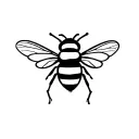 cute bee tattoo design idea