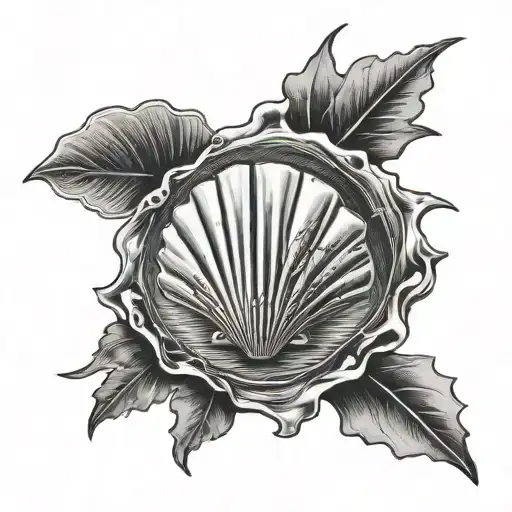 Camino de Santiago shell logo combined tattoo design idea