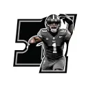 Jalen Hurts Number 1 tattoo design idea