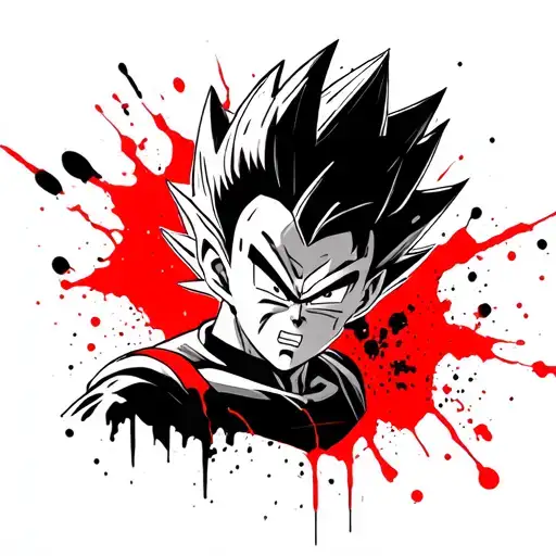 Dragon Ball Z majin vegeta tattoo design idea