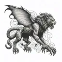Chimera tattoo design idea
