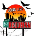 "LONG LIVE REDDMAN" "LONG LIVE REDDMAN" doves flying into the sunset over a ghetto neighborhood with the street sign that sayd 65th st tattoo design idea