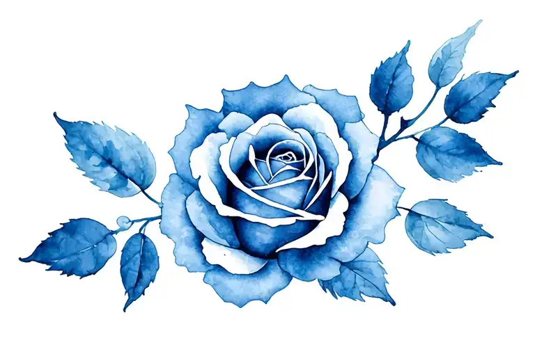rose blue kaiser tattoo design idea