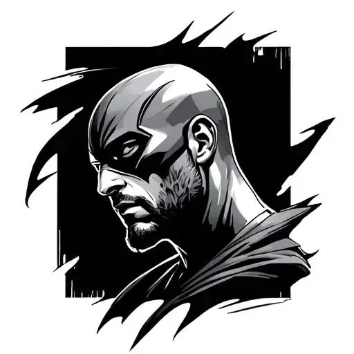 flash and man tattoo design idea