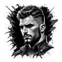 flash and man tattoo design idea