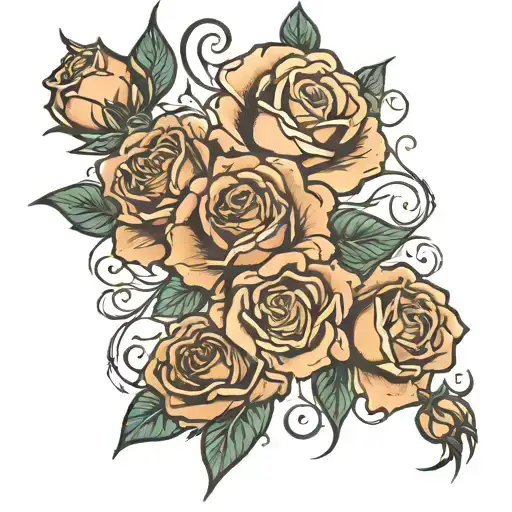 neo traditional different roses full arm sleeve design for men tattoo design idea