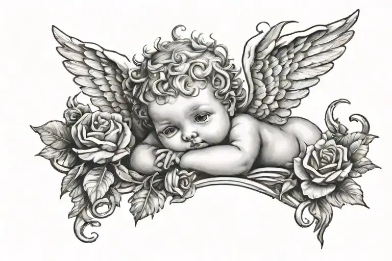 Baby Cupid tattoo design idea
