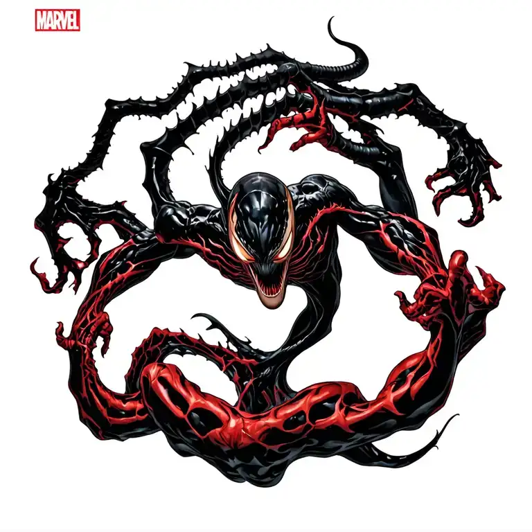 Marvel carnage symbiote tattoo tattoo design idea