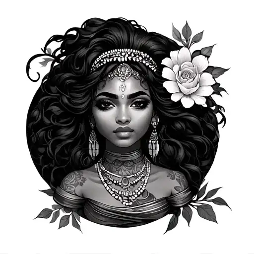 Oshun tattoo design idea