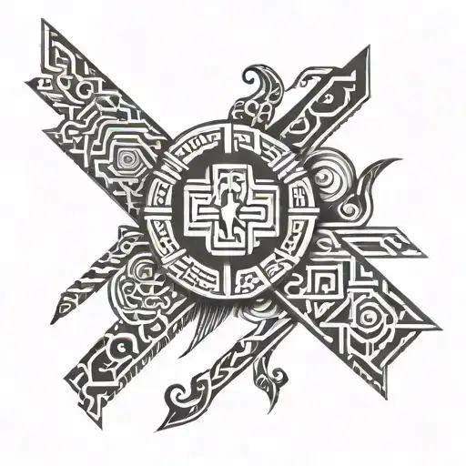 intricate japanese mayan thailand tribal, geometric dark arm band tattoo, tattoo on arm  tattoo design idea
