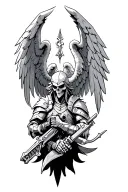 warhammer 40k Dark Angels tattoo design idea