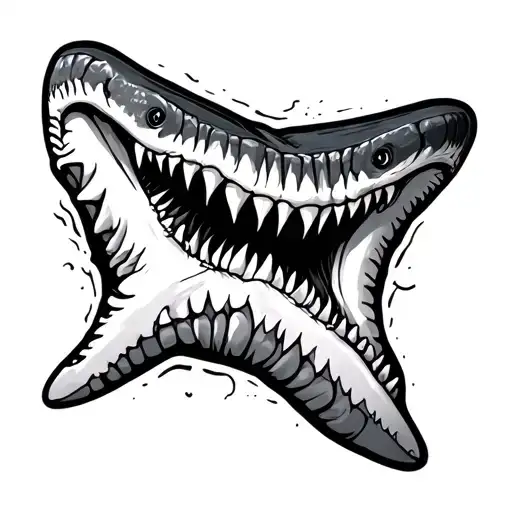 Shark Tooth tattoo design idea