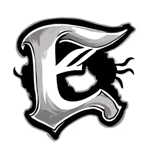 Cursive E tattoo design idea