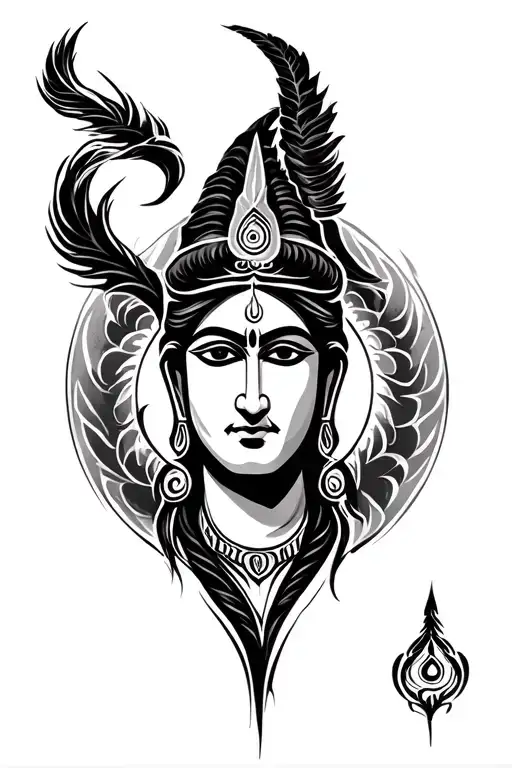 mahadev trishul damroo tattoo design idea