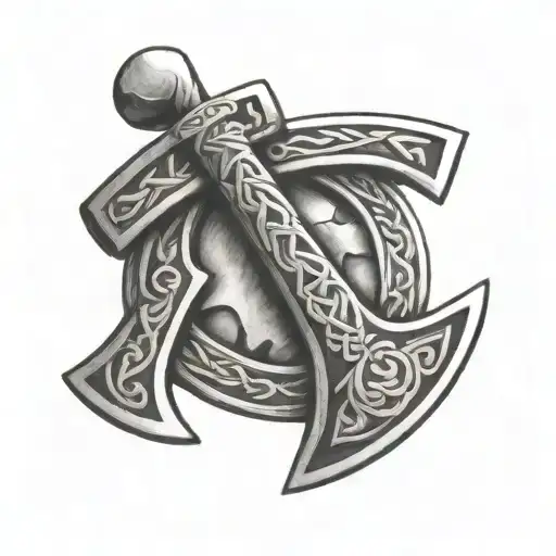 Celtic Axe tattoo design idea