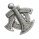 Celtic Axe tattoo design idea