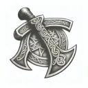 Celtic Axe tattoo design idea