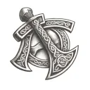 Celtic Axe tattoo design idea