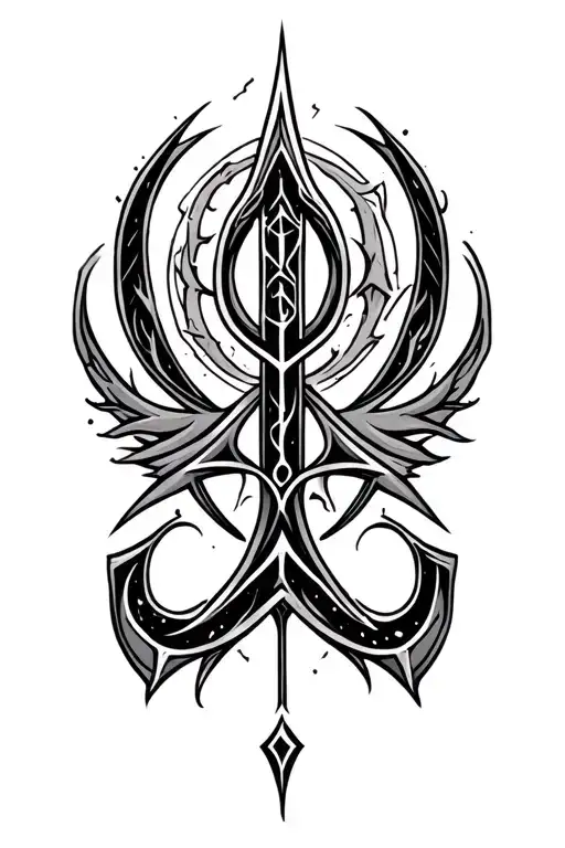 icelandic rune symbols forming tattoo design idea