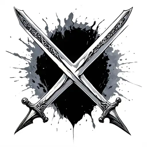 Cross Sword tattoo design idea