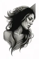 angel crying tattoo design idea