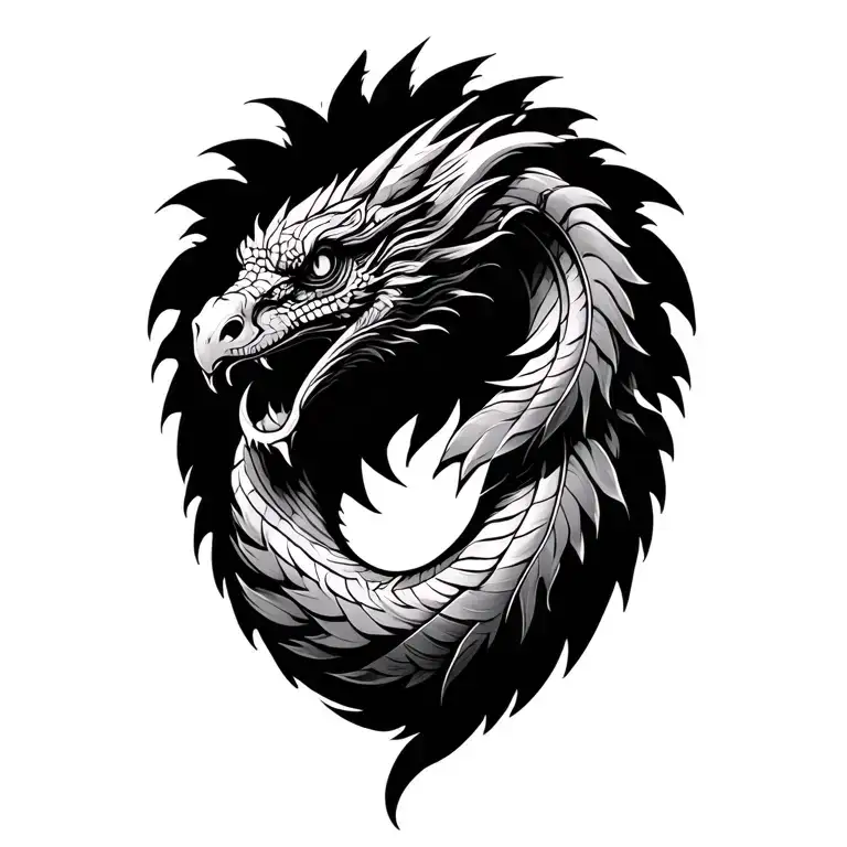 quetzalcoatl feathered serpent tattoo design idea