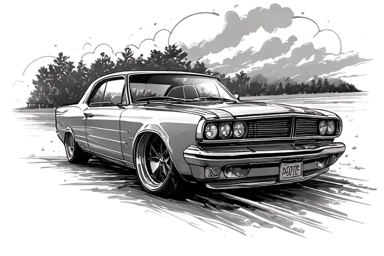 the windshield is bigger than the rear view mirror for a reason tattoo design idea