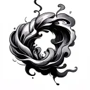 black and grey smoke filler elbow tattoo tattoo design idea