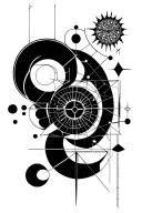 quantum geometry symbologies tattoo design idea