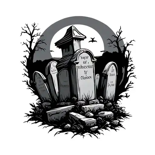 Graveyard tattoo design idea