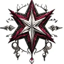 gothic star tattoo design idea