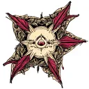 gothic star tattoo design idea