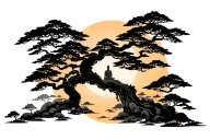 buddha bodhi tree growing tattoo design idea