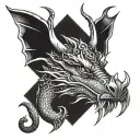 dragon and thai elephant head tattoo design idea