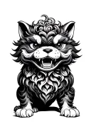 Japanese foo dog tattoo design idea