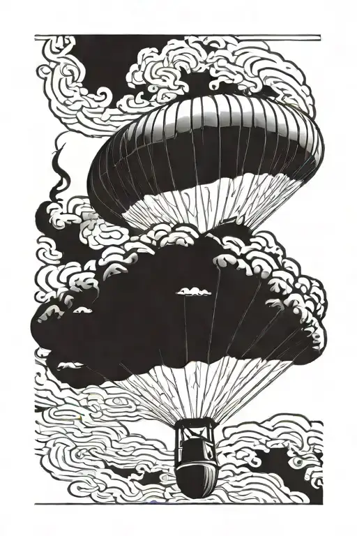 soldier parachute smoke 1931-2018 tattoo design idea