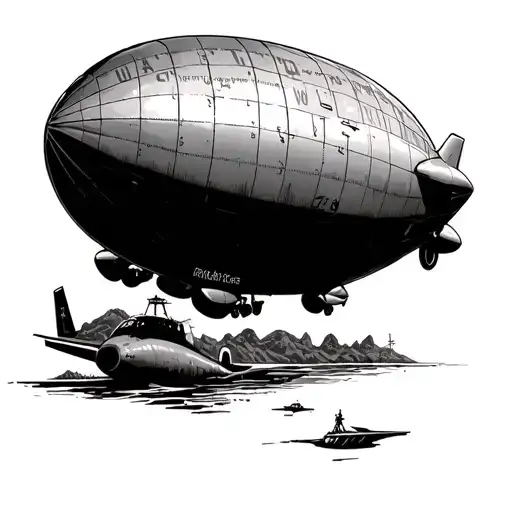 the world is yours blimp tattoo tattoo design idea