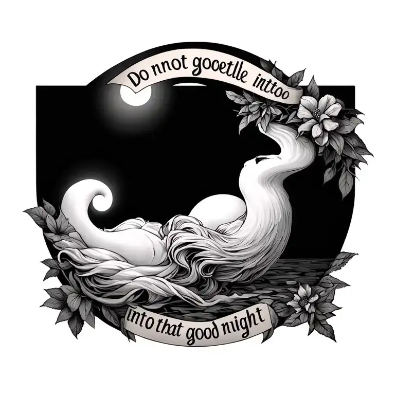 do not go gentle into that good night tattoo design idea
