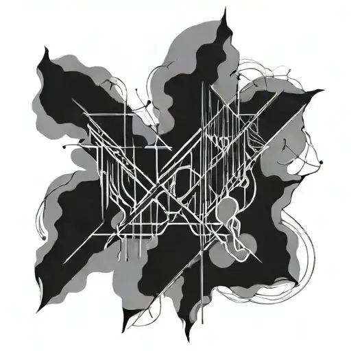 simple minimalist curse mark not complicated created with just lines tattoo design idea