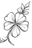 5 leaf clover leaf tattoo design idea