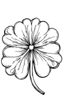 5 leaf clover leaf tattoo design idea