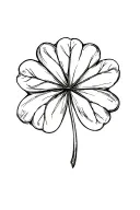 5 leaf clover leaf tattoo design idea