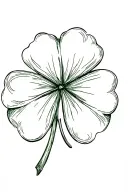 5 leaf clover leaf tattoo design idea