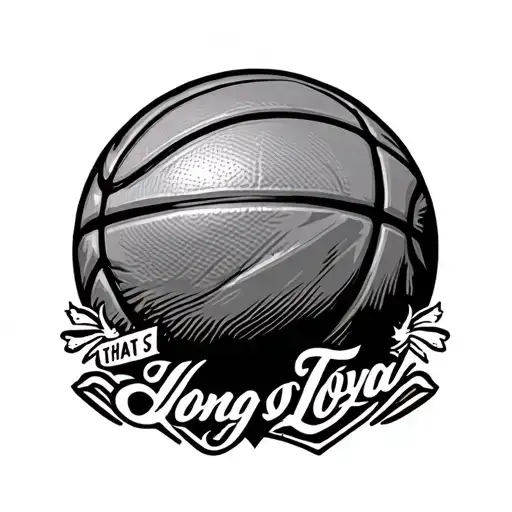 basketball that has long live toya on it tattoo design idea