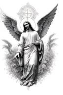 Catholic, angels, jesus, 25/05/2009, nature, full sleeve tattoo design idea