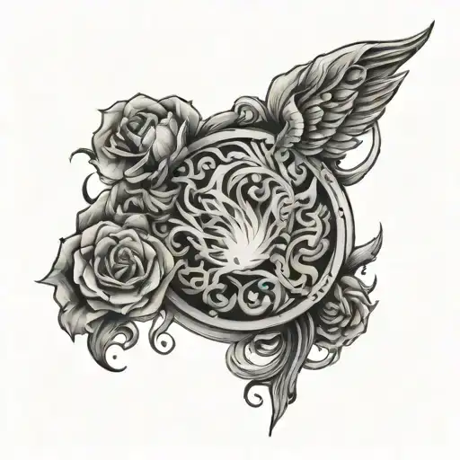 Tattoo under the narrow navel tattoo design idea