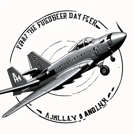 airplane and the number 41 tattoo design idea