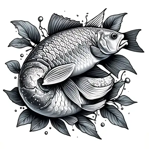 loaves and fish tattoo design idea