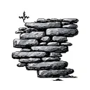 stone wall tattoo design idea