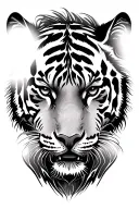 tiger face tattoo design idea